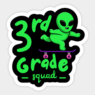 3rd grade alien Sticker